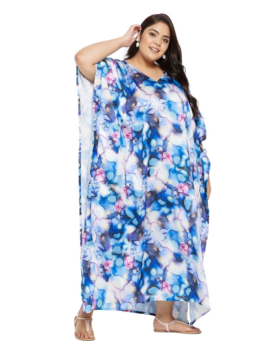 Maxi Plus Size Polyester Kimono Style Kaftan For Women