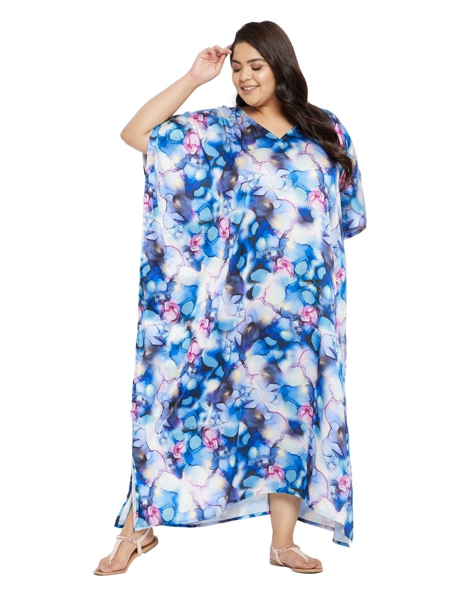 Maxi Plus Size Polyester Kimono Style Kaftan For Women