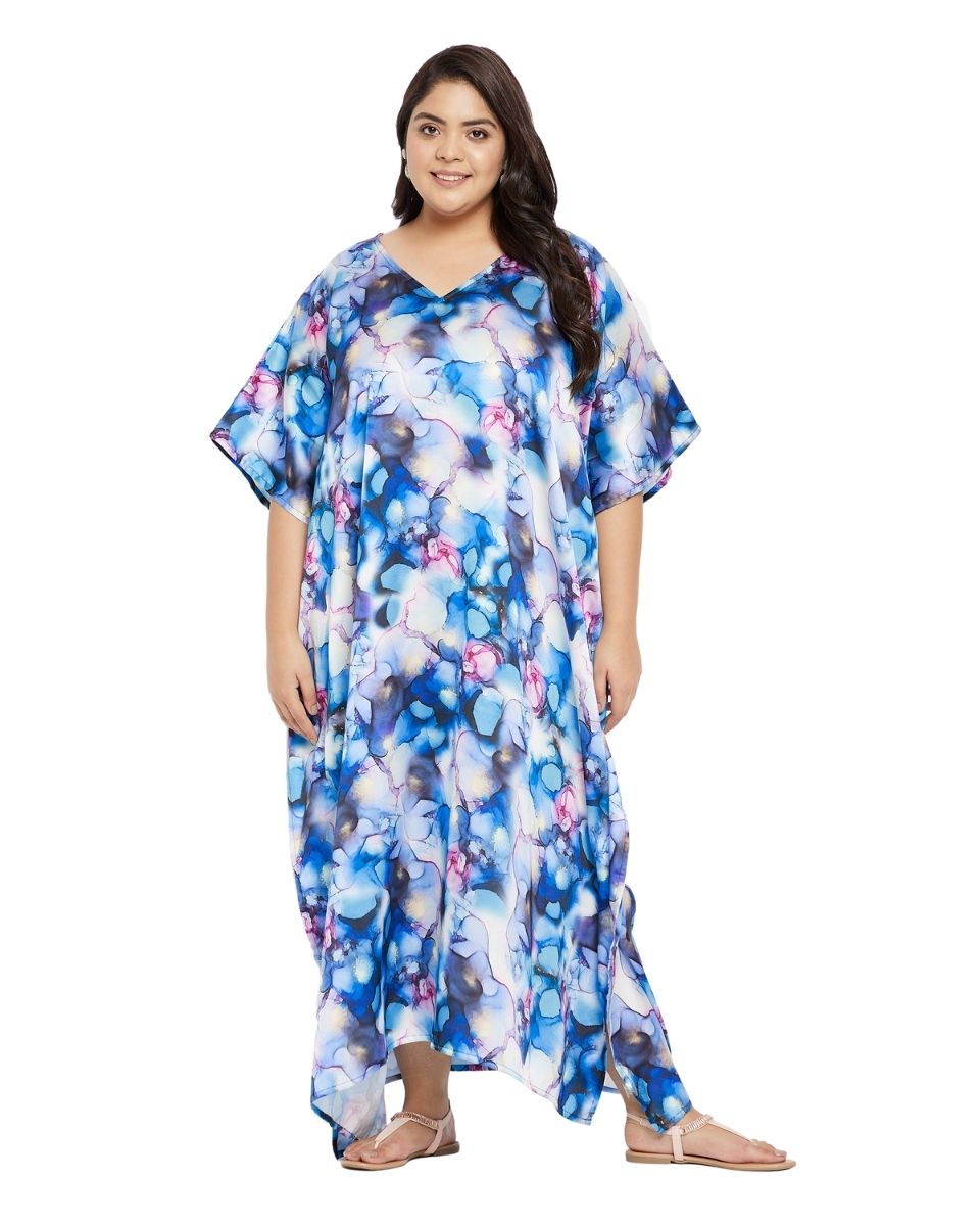 Maxi Plus Size Polyester Kimono Style Kaftan For Women