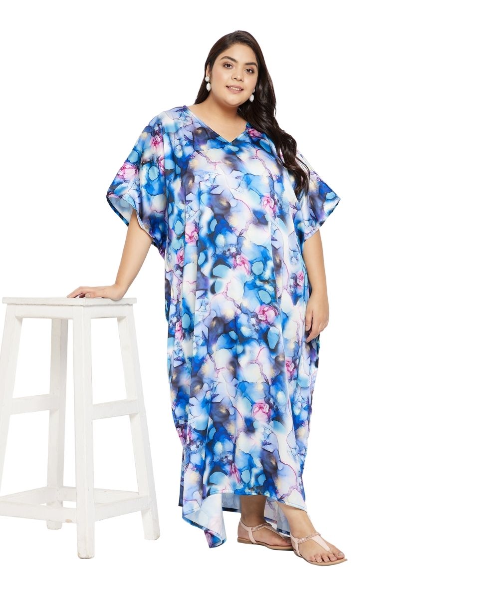 Maxi Plus Size Polyester Kimono Style Kaftan For Women