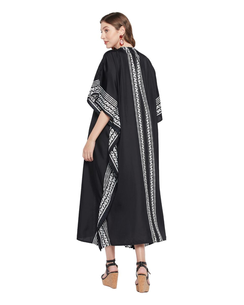 Women Plus Size Geometric Kaftan