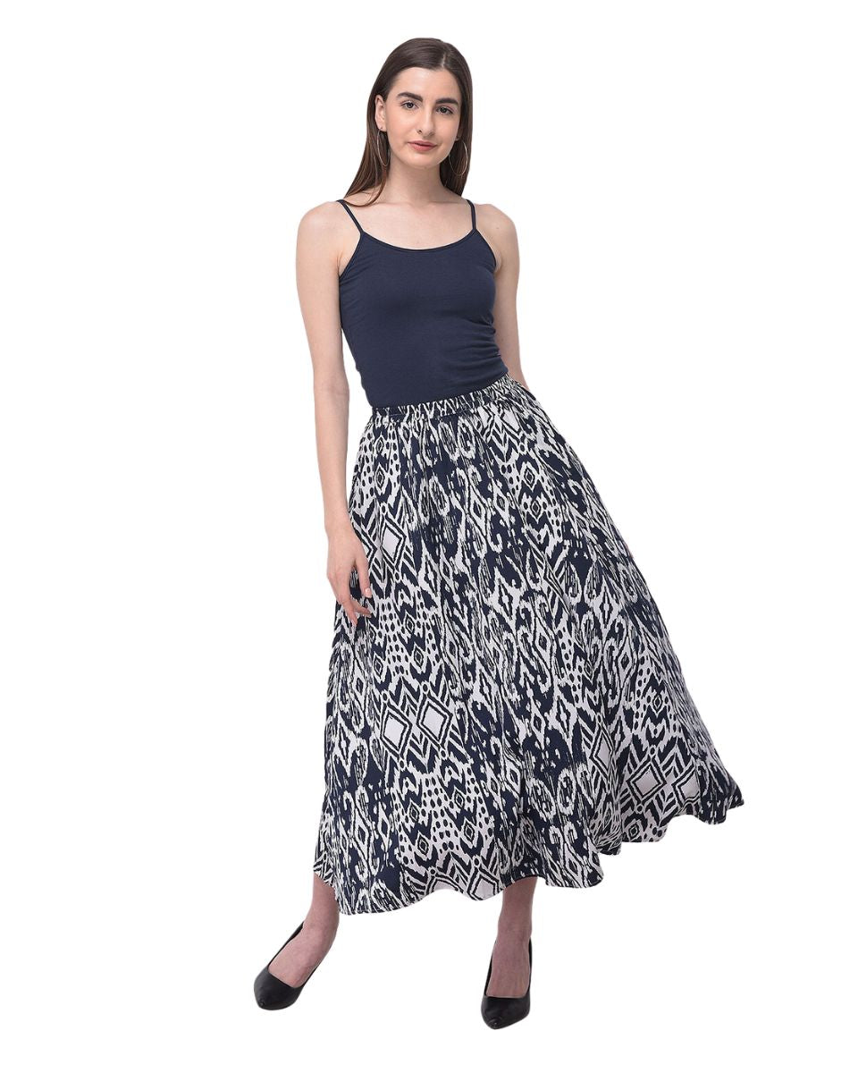 Fashion Micro Polyester Geometric Black Skirt For Women