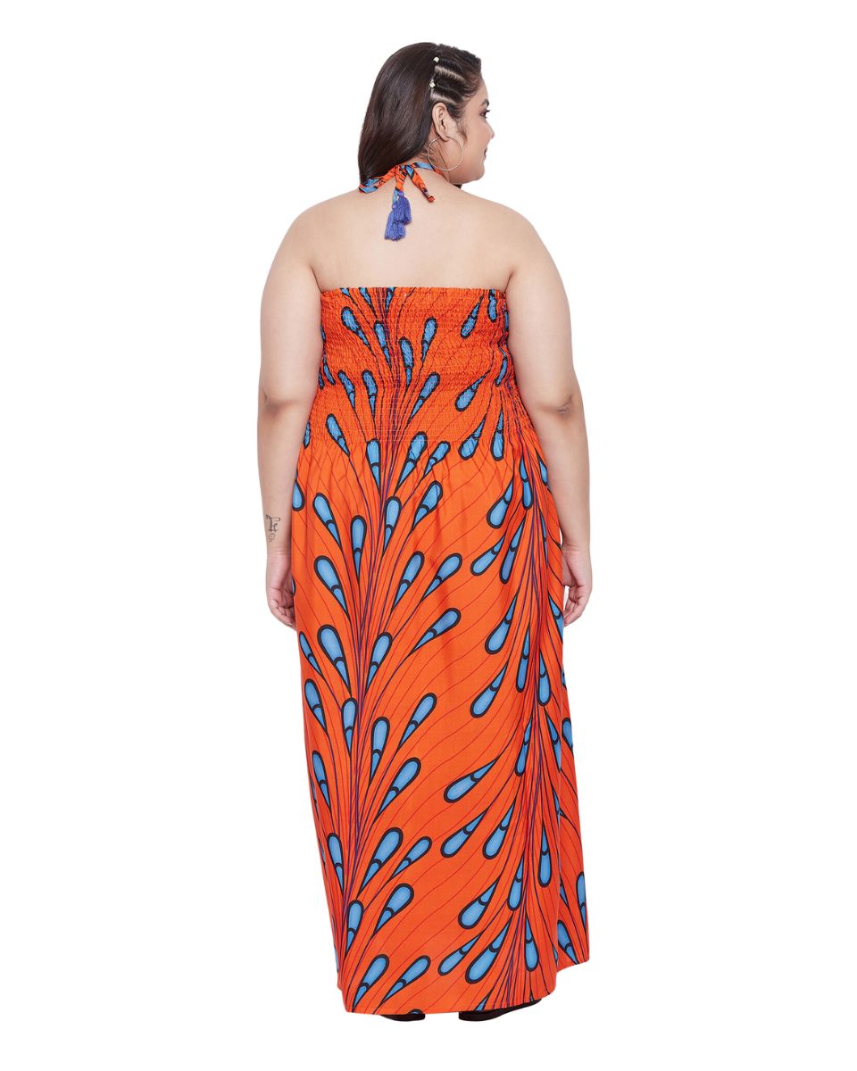 Women African Ankara Batik Long Tube Dress