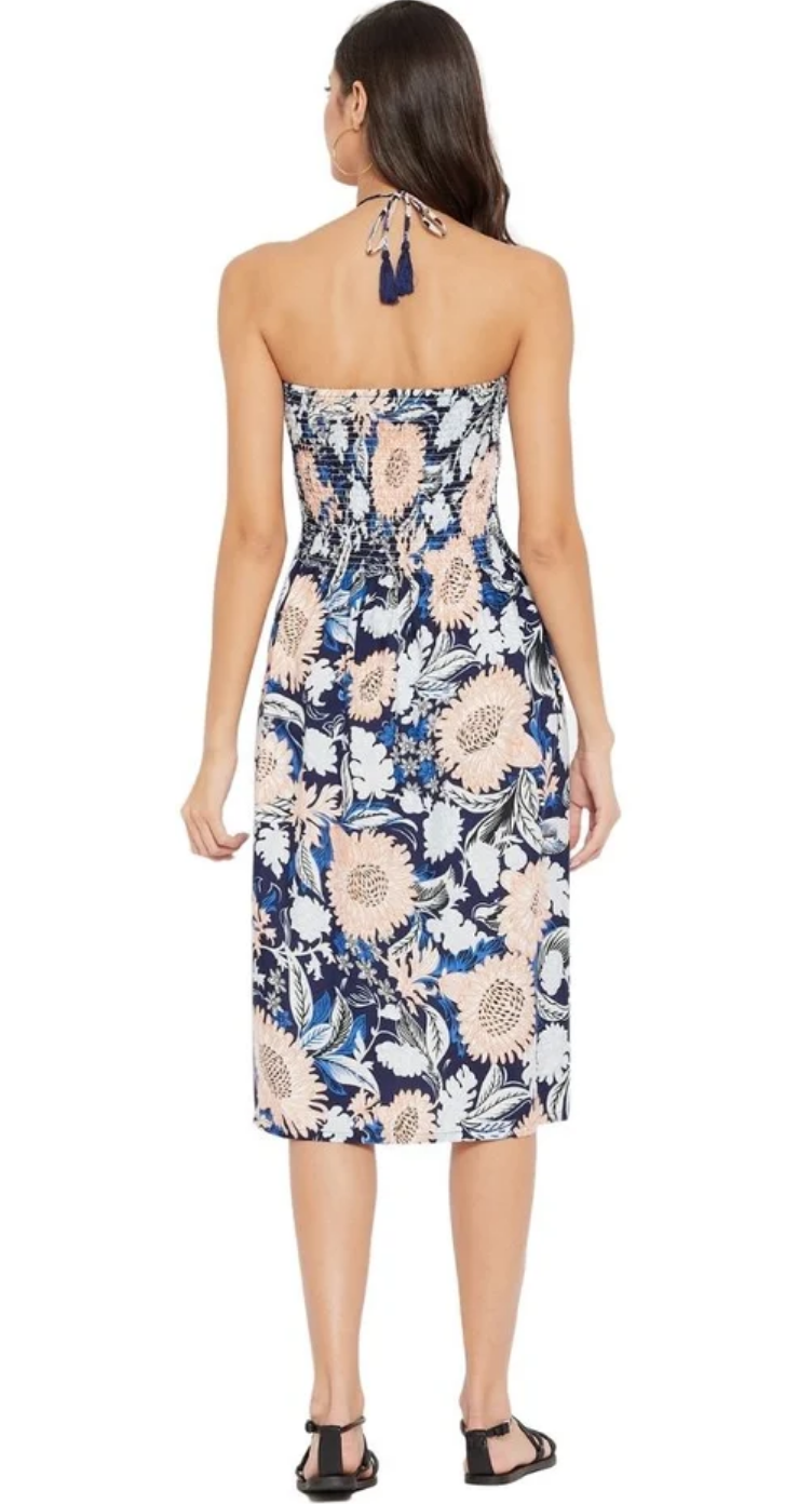 Multicolor Leaf & Floral Polyester Tube Dress for Women S-XL | GypsieBlu