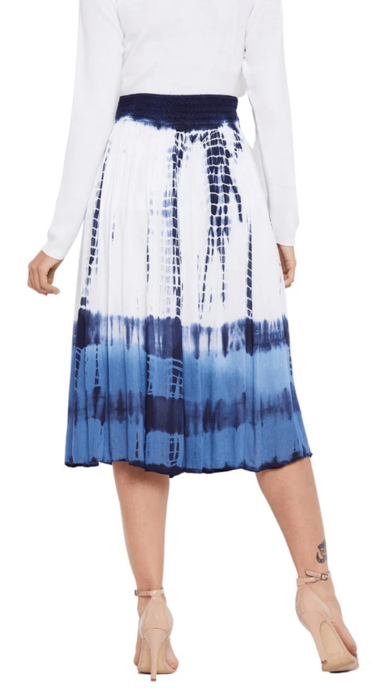 Blue Dye Rayon Skirt for Women S-XL | GypsieBlu