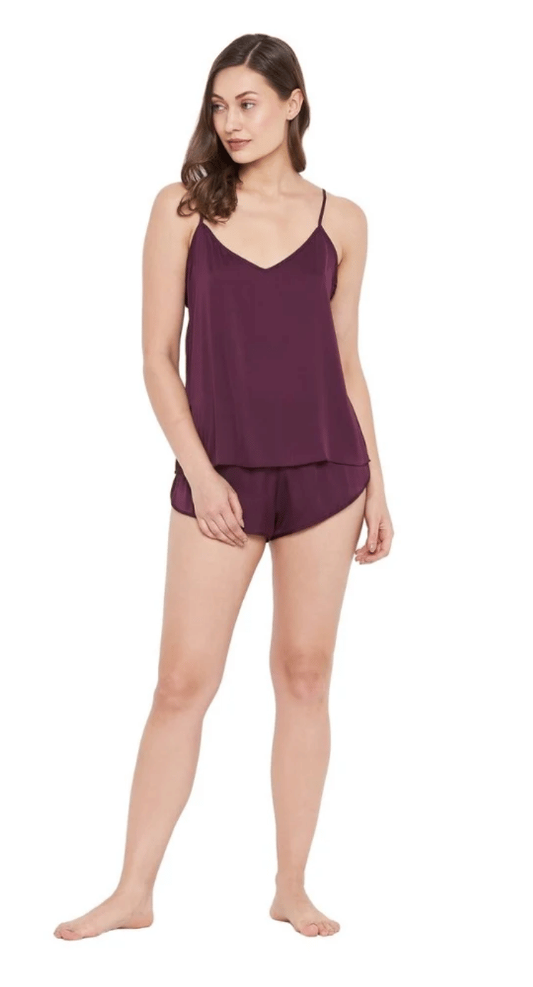 Purple Satin Shorts for Women S | GypsieBlu