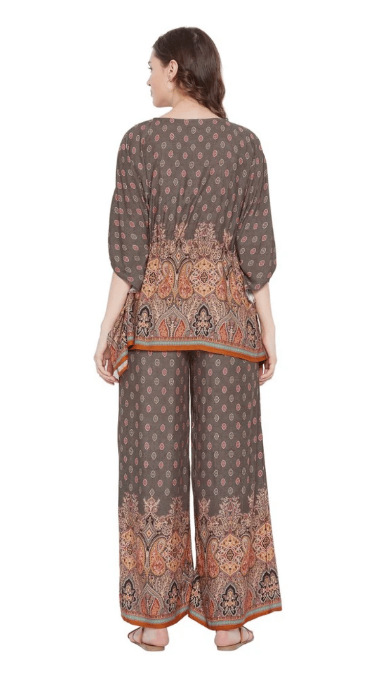 Floral Paisley Rayon Co-ord Set for Women S-XL | GypsieBlu