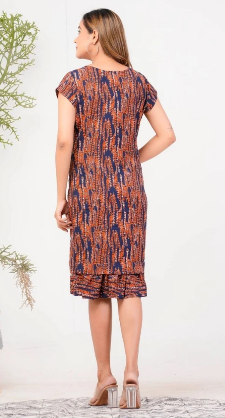 Blue Sprig Polyester Midi Dress for Women S-XL | GypsieBlu