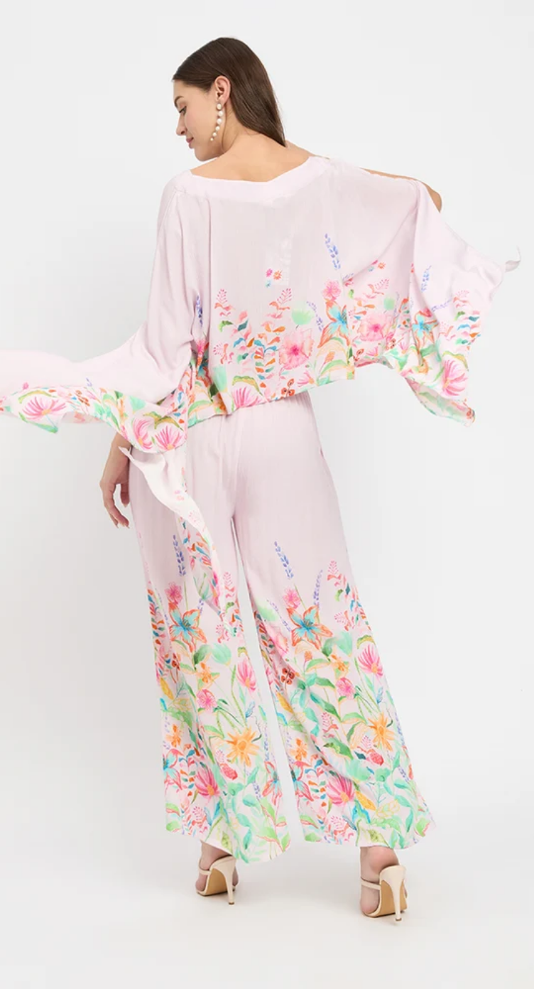 Pink Floral Rayon Co-ord Set for Women S-XL | GypsieBlu