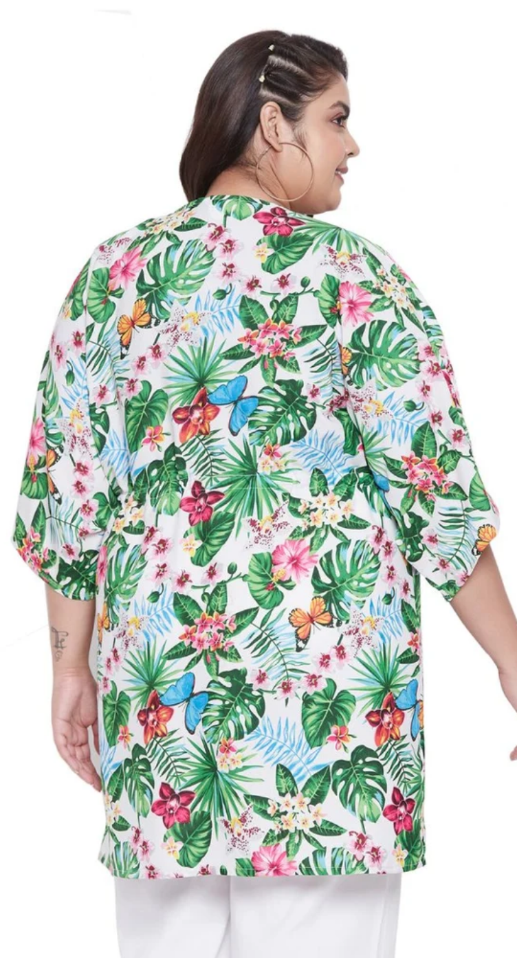 Multicolor Polyester Plus Size Cover Ups for Women 1X-3X | GypsieBlu