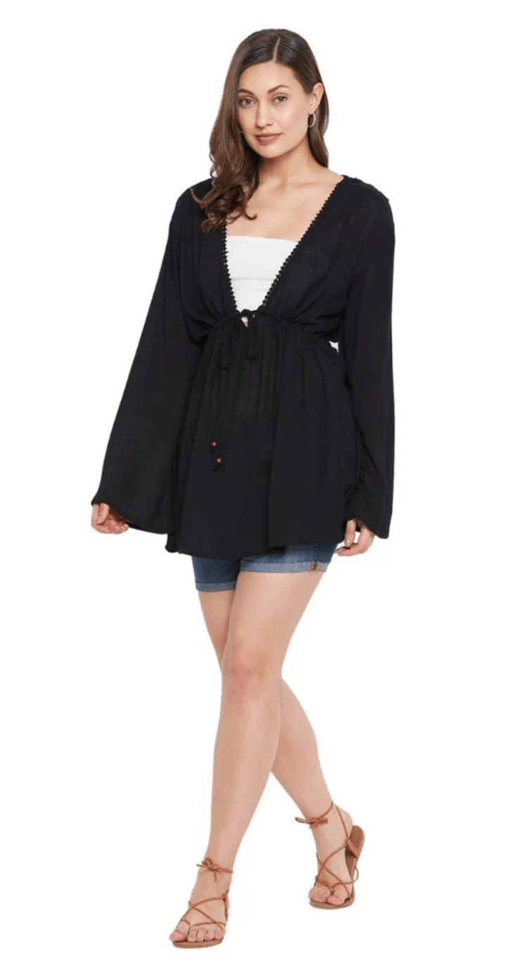 Black Rayon Cover Ups for Women S-XL | GypsieBlu