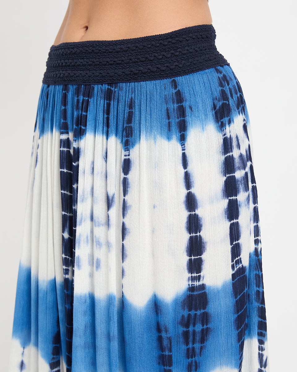 Navy blue tie dye skirt hotsell