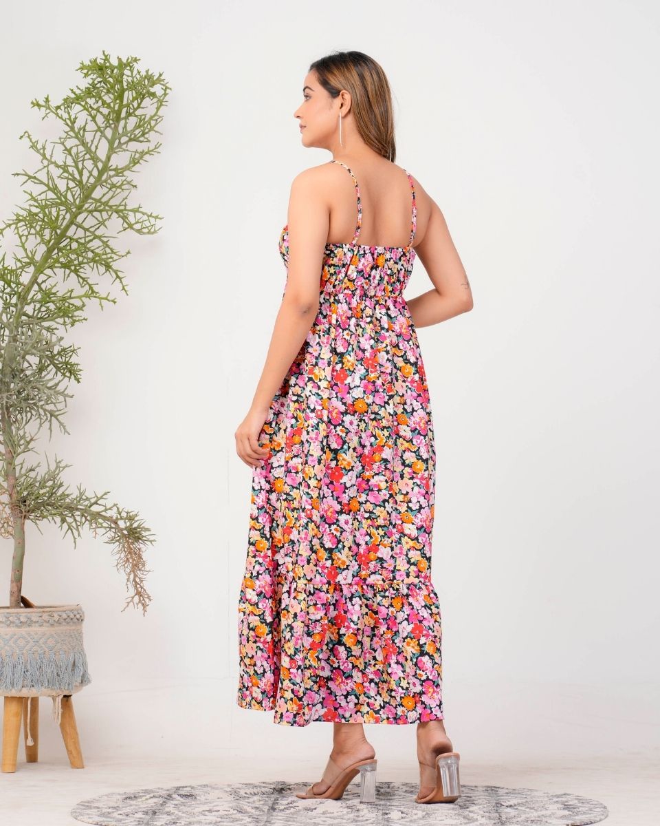 floral boho maxi dress