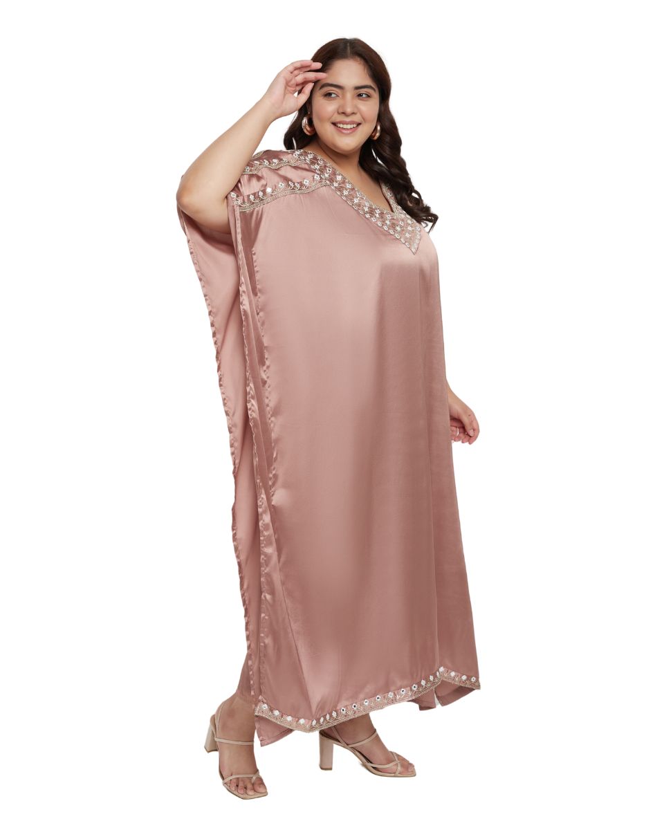Elegant lace satin Kaftan Dress For Women