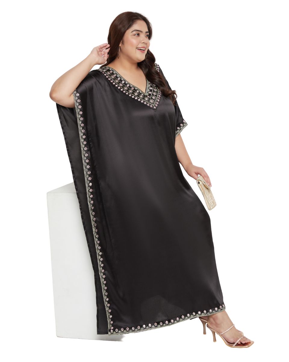 Women's Evening Wear Black Kaftan Dress