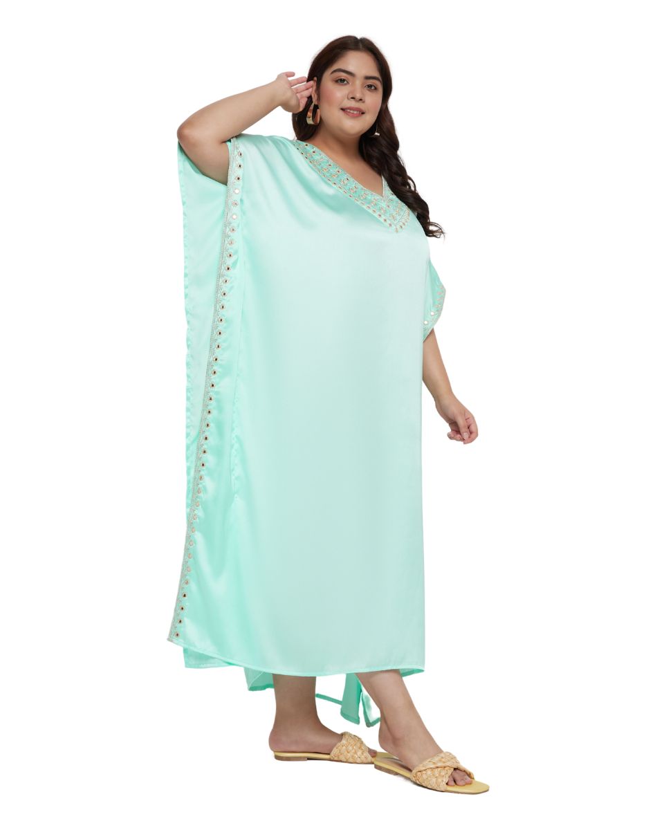 Statement Satin Kaftan Dress For Women