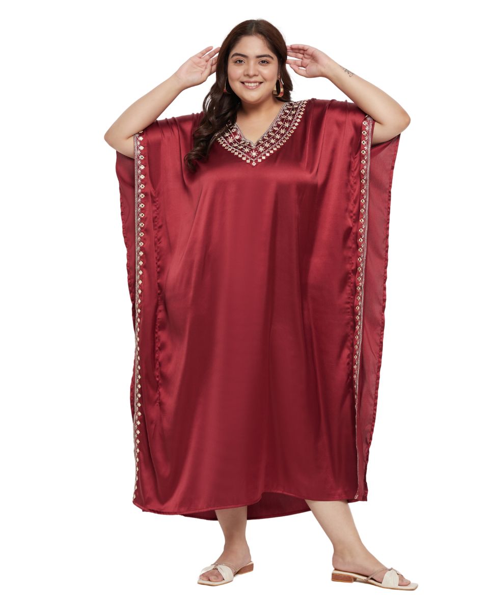 Jester Red Satin Dress for Women