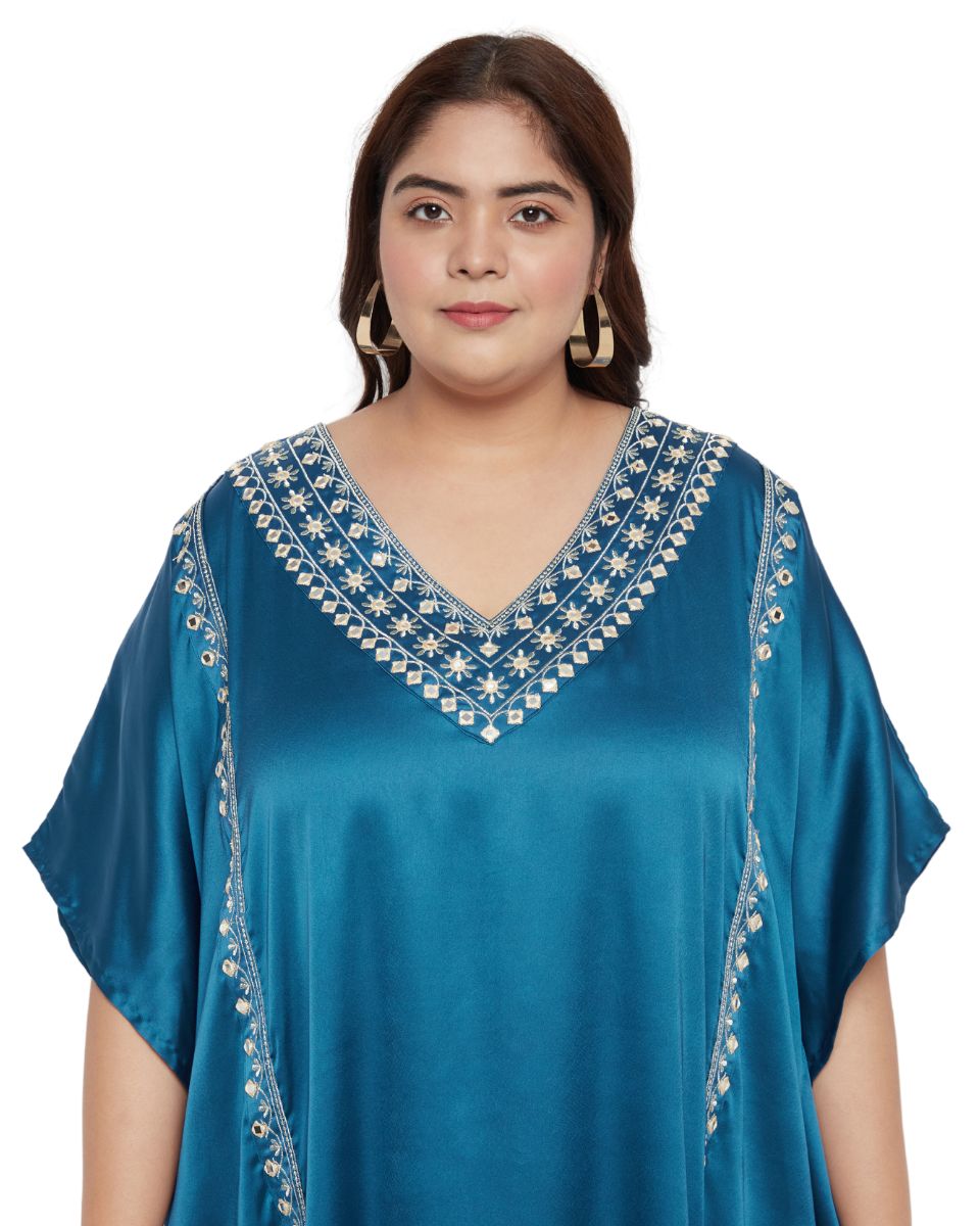 Women's Evening Wear Blue Kaftan 