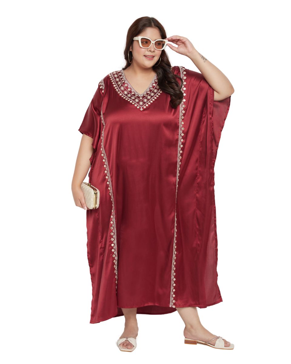 Jester Red Satin Dress for Women