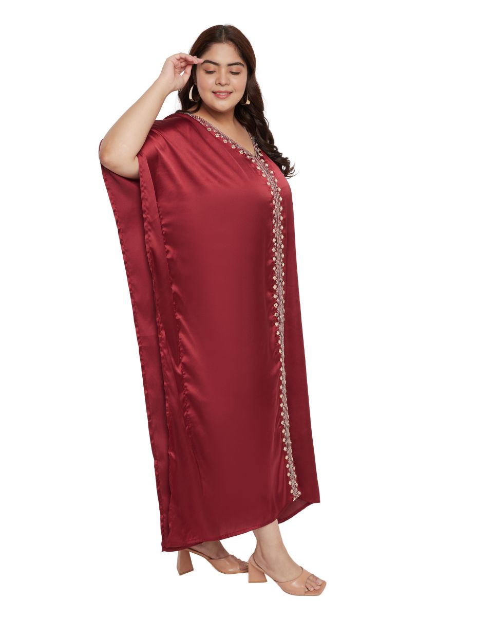 Sophisticated Lace Kaftan Long Dress