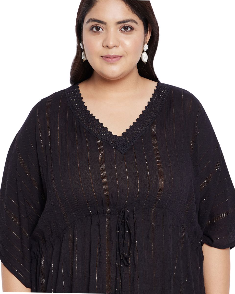 Plus fashion size black kaftan