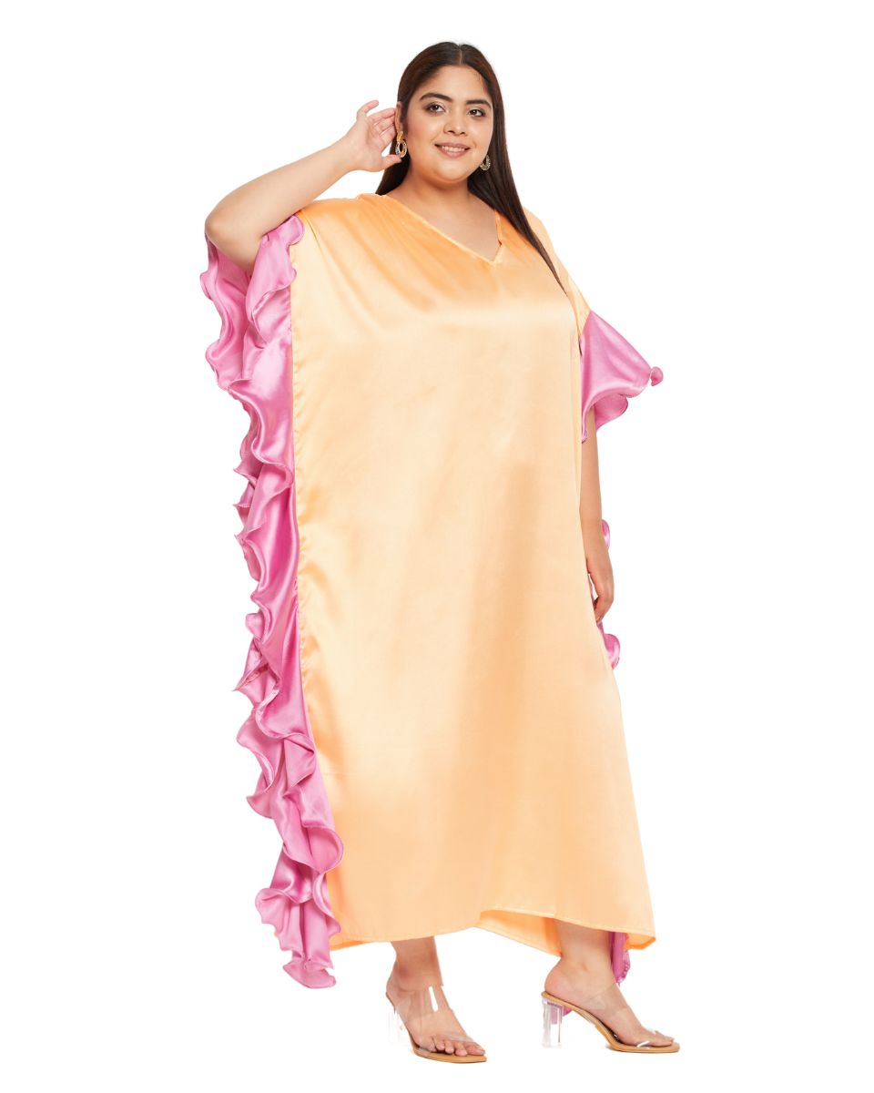 Peach Satin Dress for women