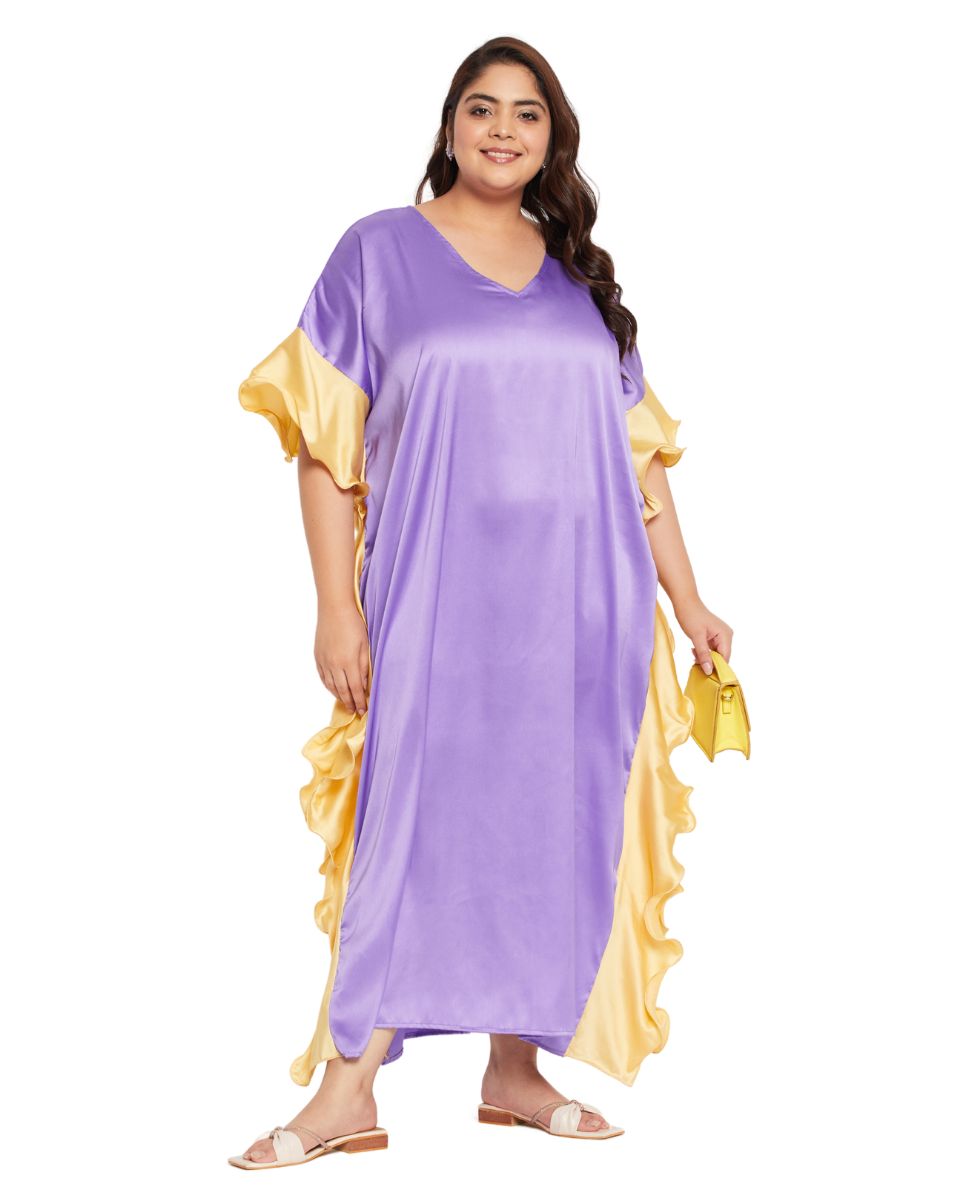 Lavender Satin Party Dress for Women