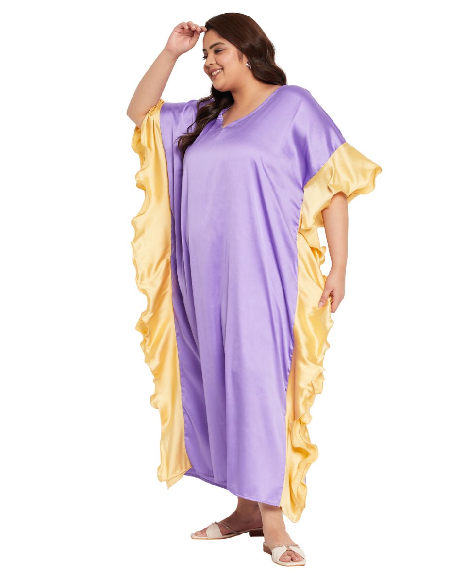 Satin Dress in Lavender for Women
