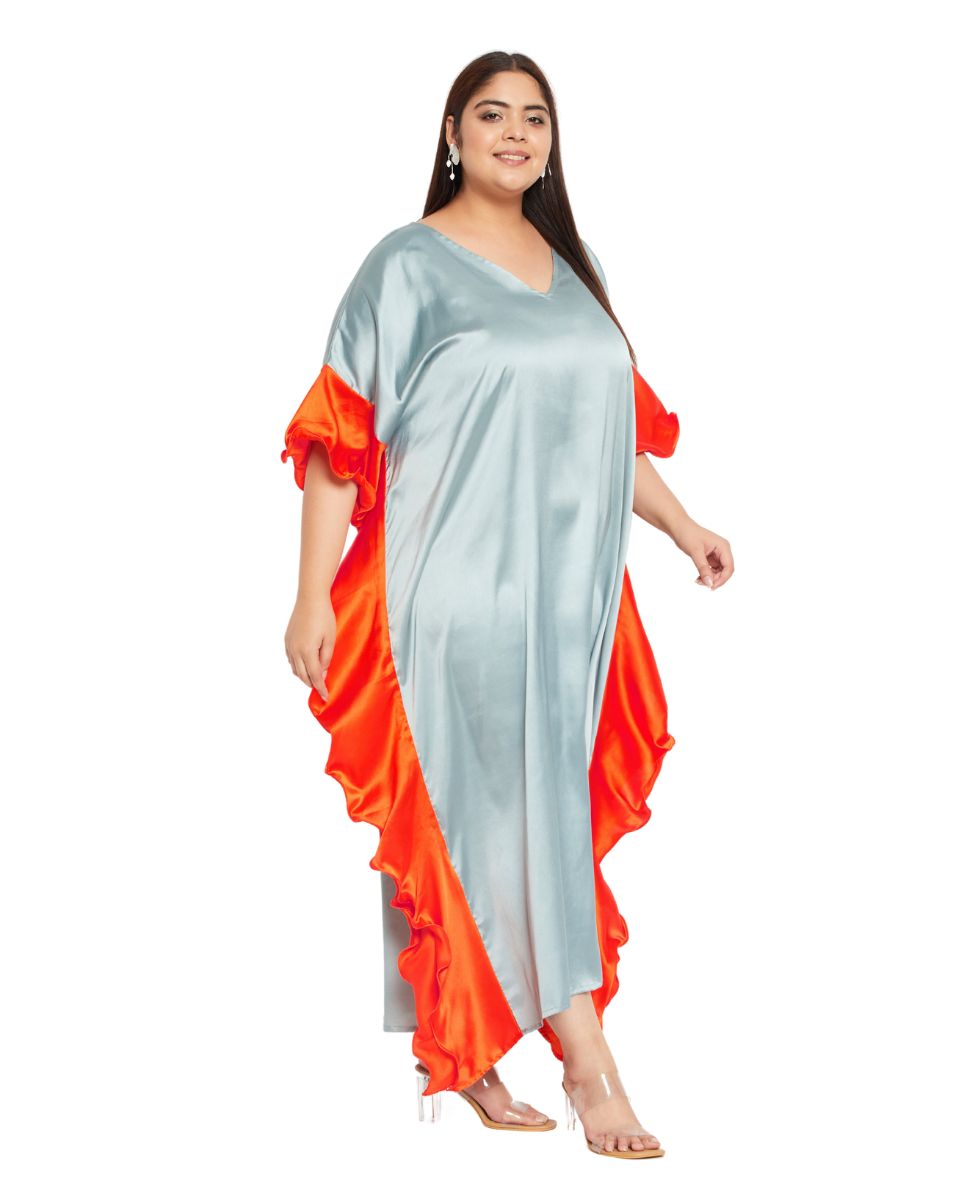 Sky Blue Satin Dress for women