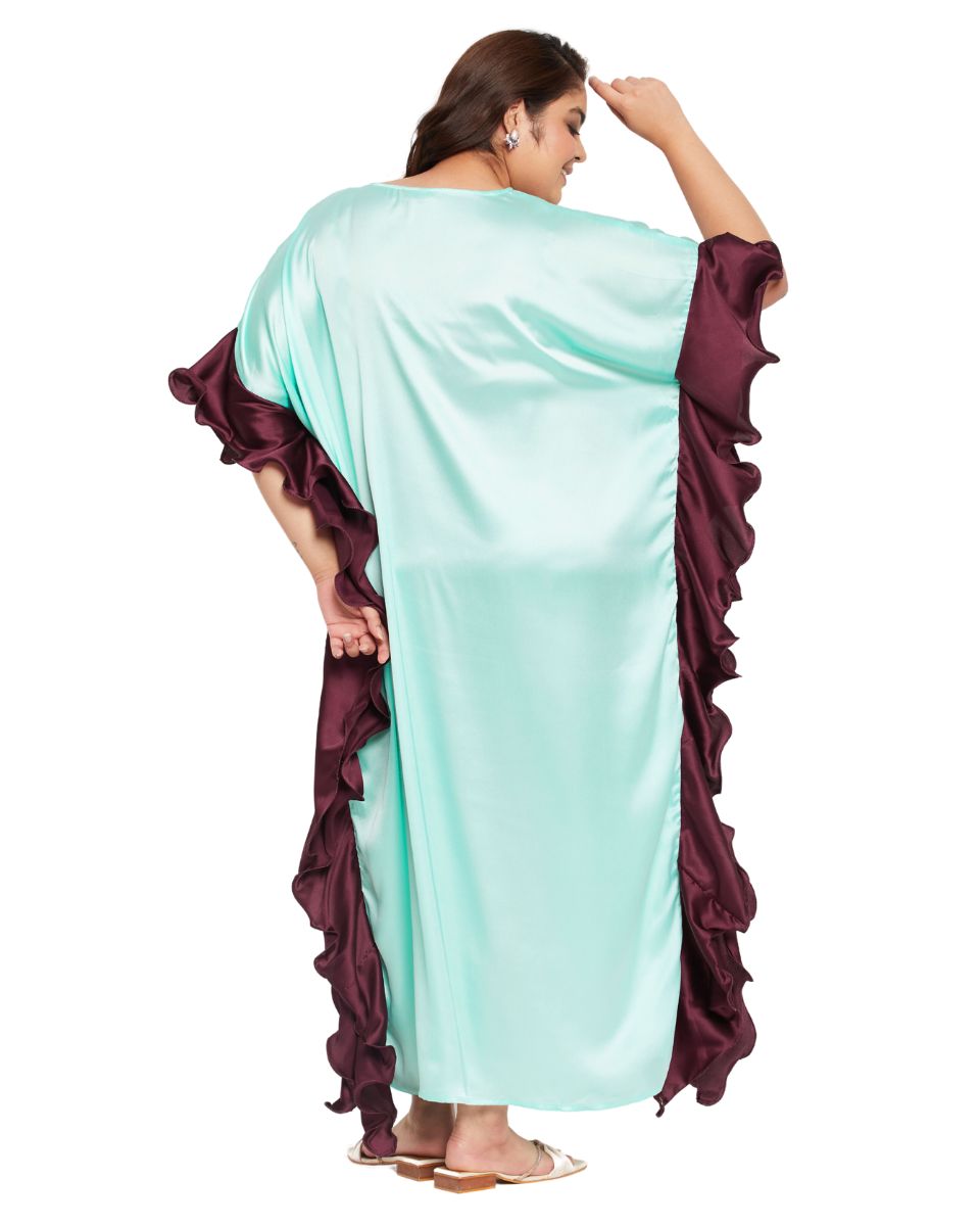 Stylish Women's Kaftan Long Dress in Sky Blue