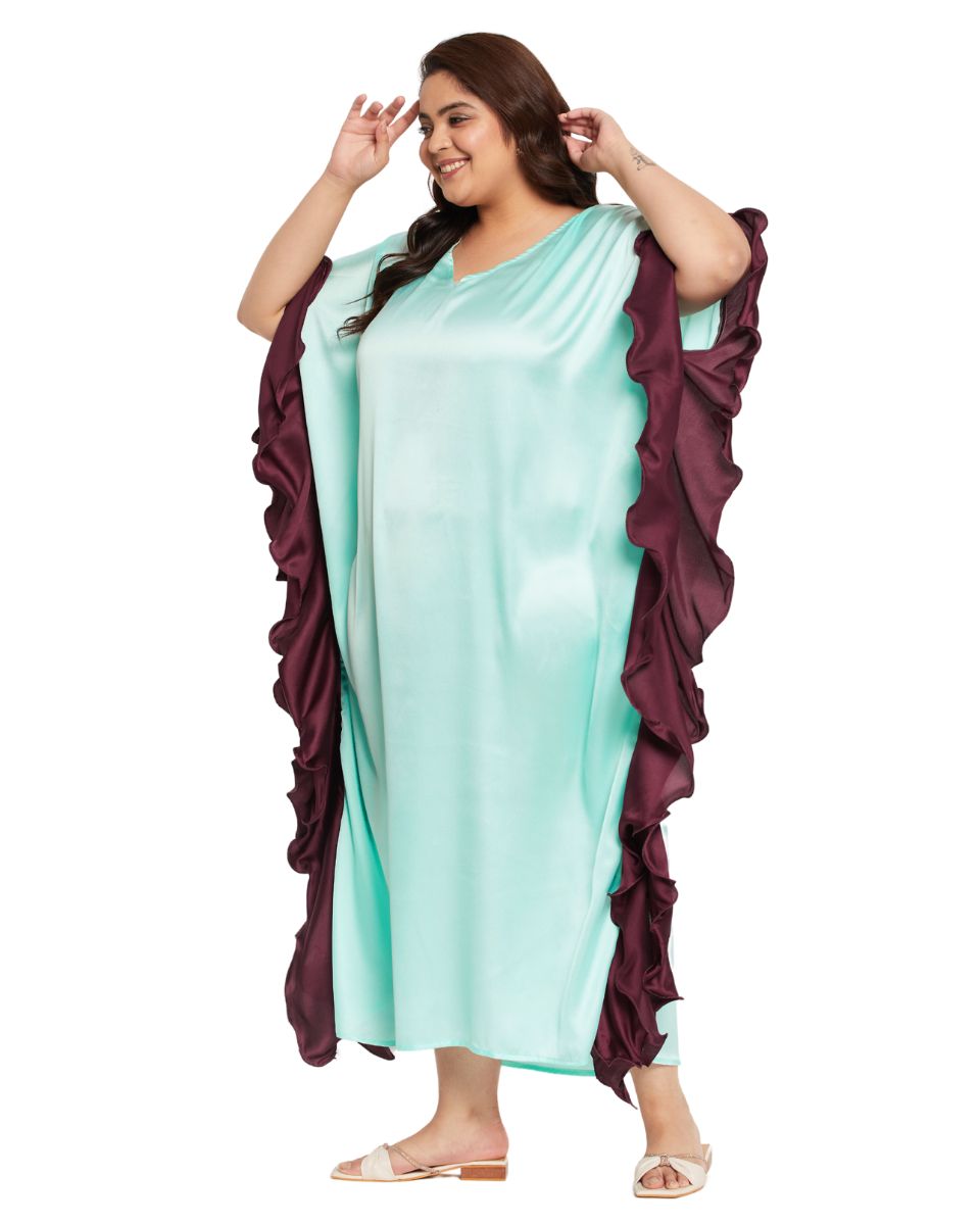 Stylish Women's Kaftan Long Dress in Sky Blue