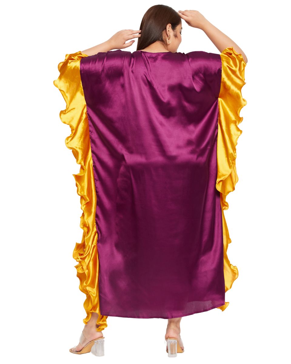 Mauve Satin Party Dress for Women