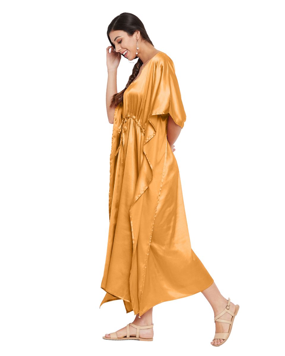 satin kaftan attire for ladies