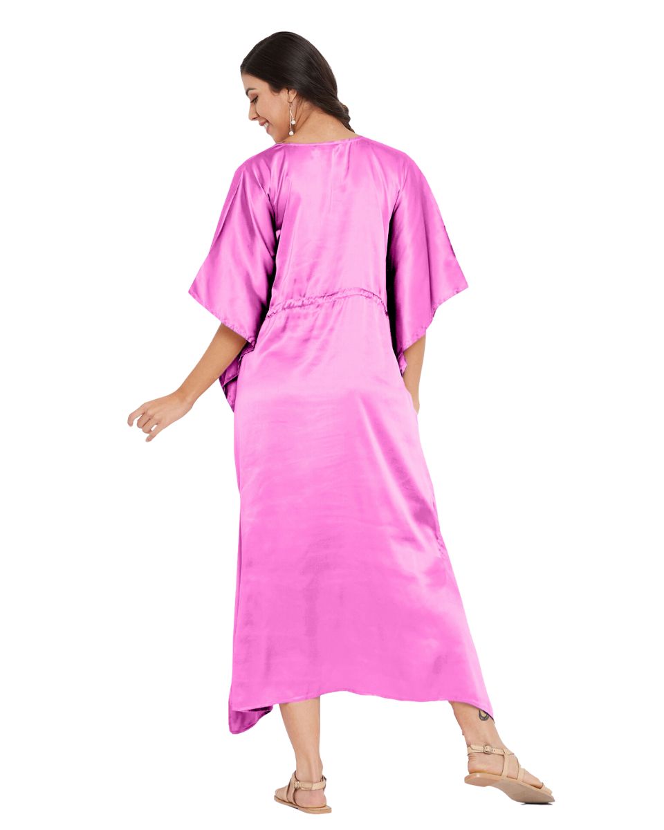 Satin Kimono Dress for Women
