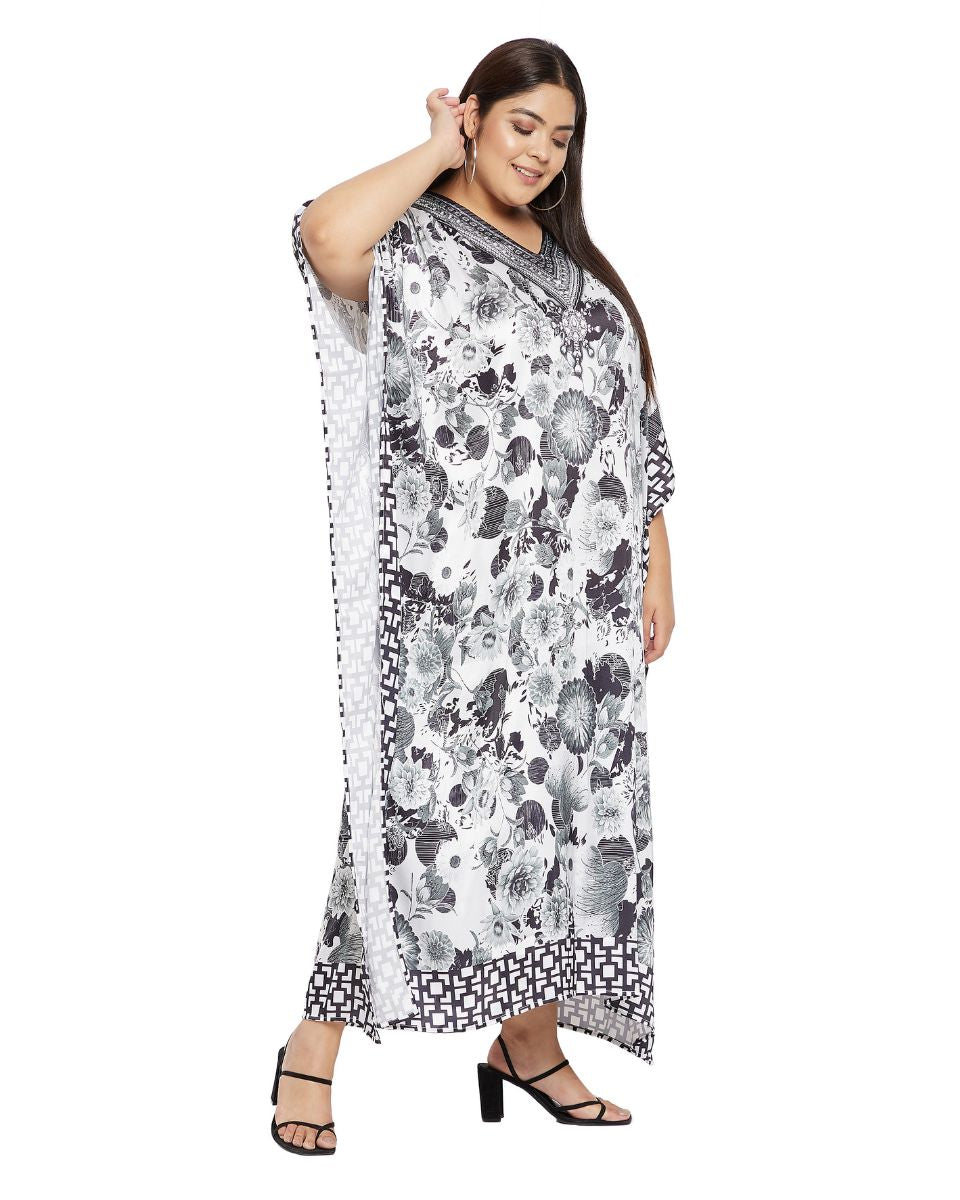 Plus Size Kimono Sleeve Kaftan