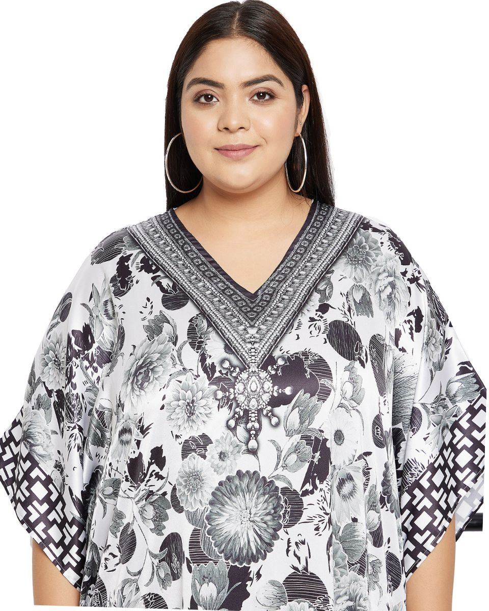 Plus Size Kimono Sleeve Kaftan