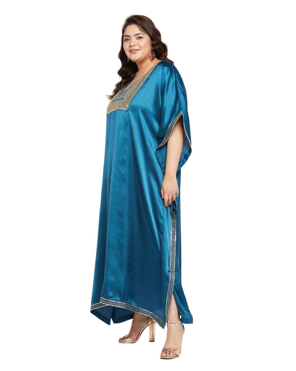 Embroidered Kaftan Long Dress